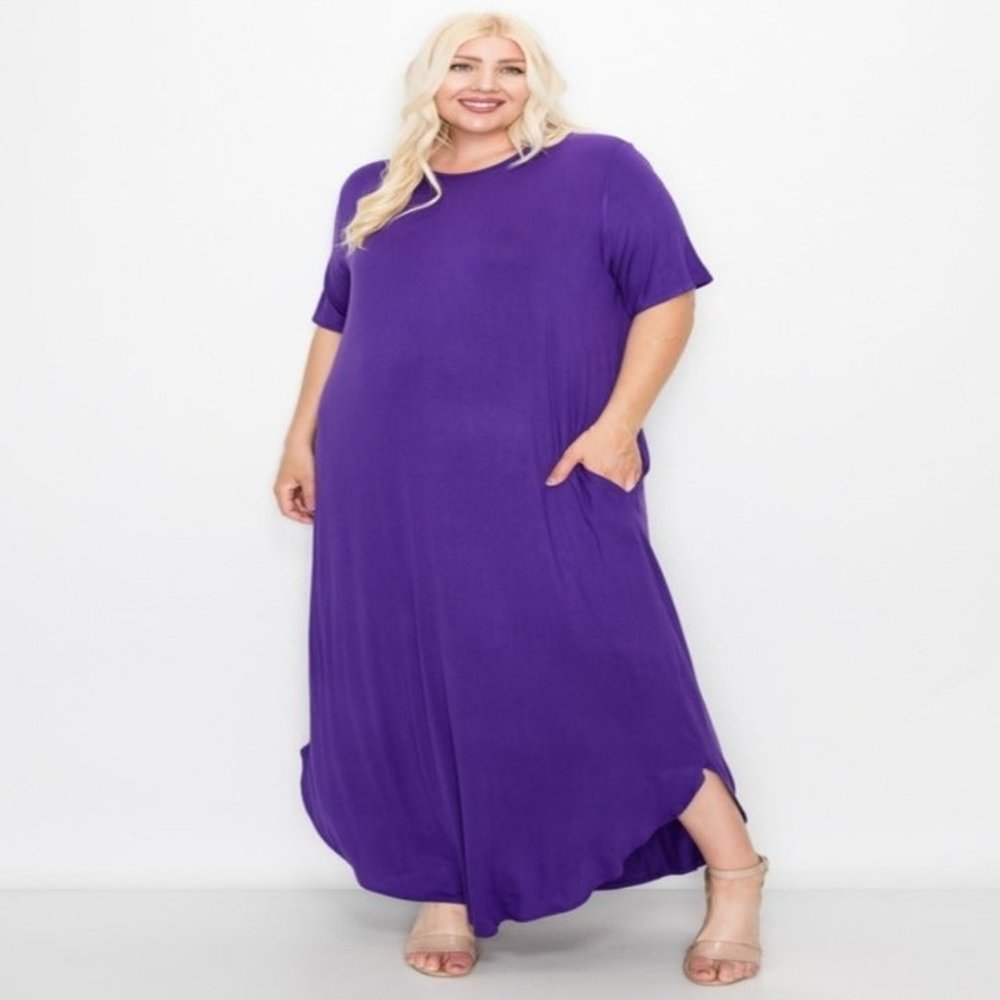 NEW Plus Size Purple Maxi Dress